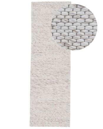 Wollteppich Sina Läufer Creme