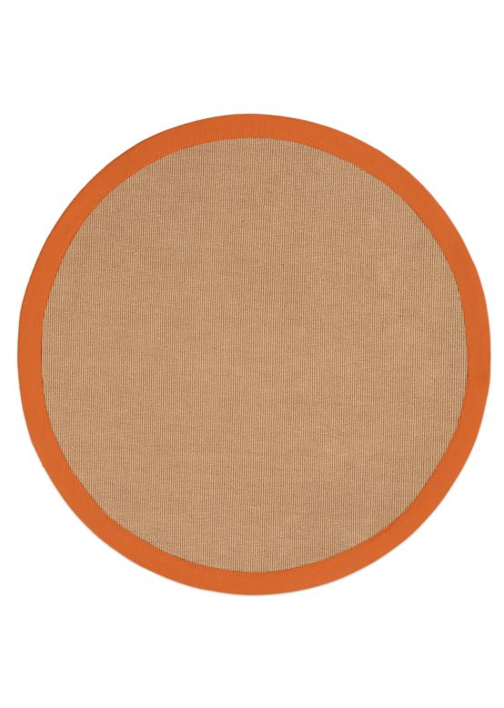 Sisalteppich Rund Orange