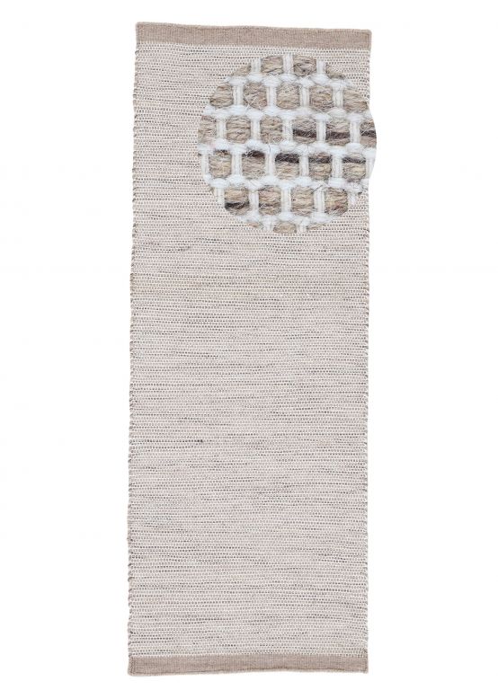 Wollteppich Mona Läufer Taupe