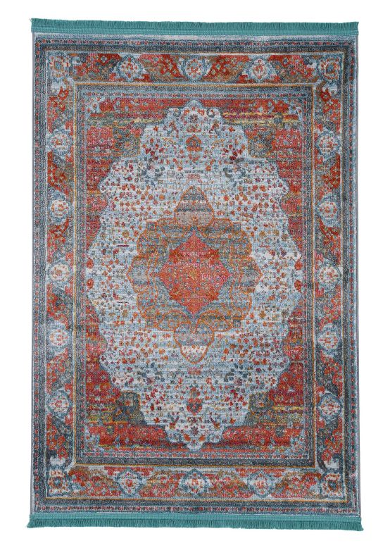 Vintage Teppich Desna Blau
