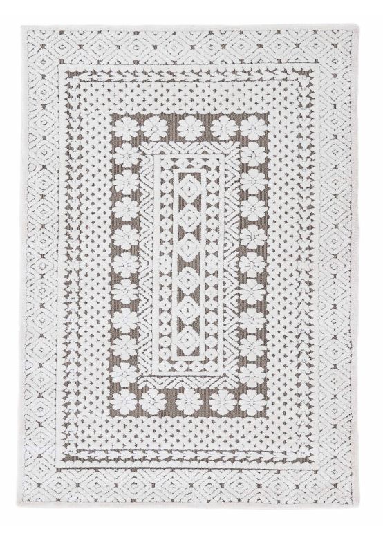 Teppich Holly Creme/Hellgrau