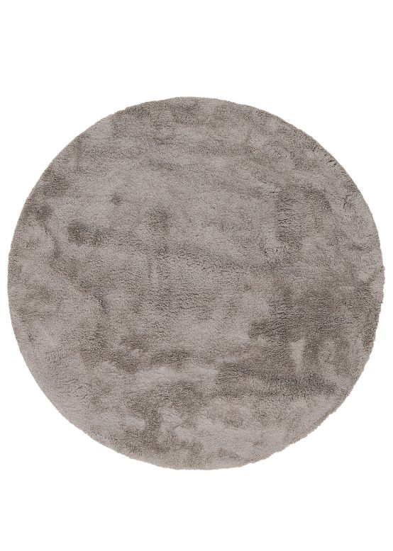 Hochflorteppich Silky Rund Beige