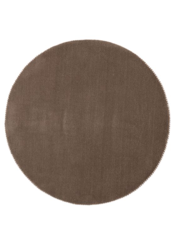 Wollteppich Gabbeh Lola Rund Taupe