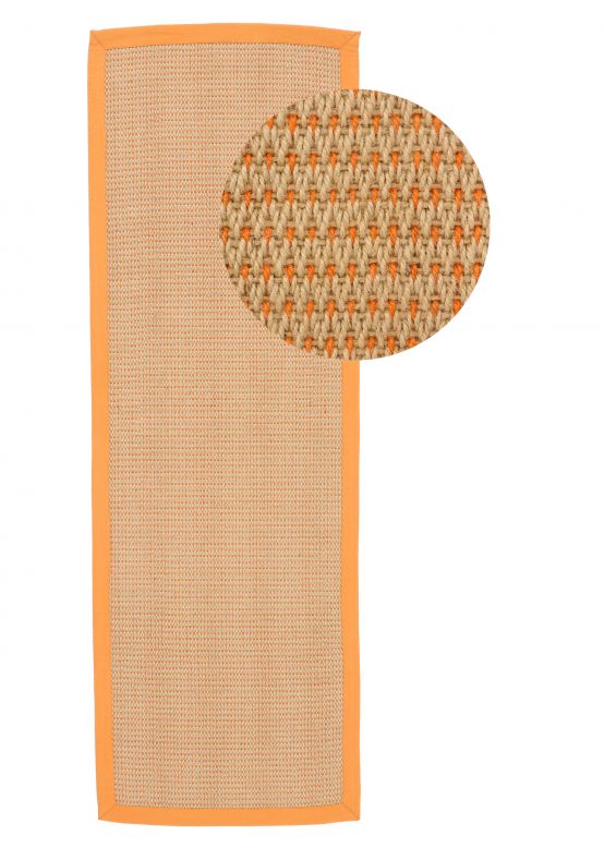 Sisalteppich Sofia Läufer Orange